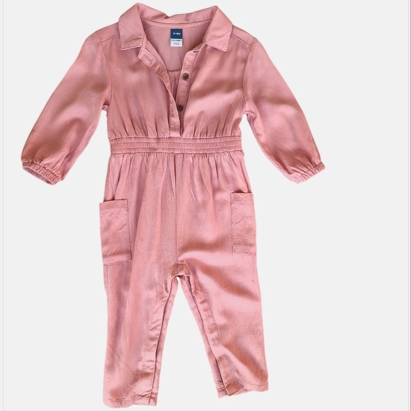 Old Navy Long-Sleeve Utility Pocket Jumpsuit for Baby 12-18 months - Picture 3 of 7